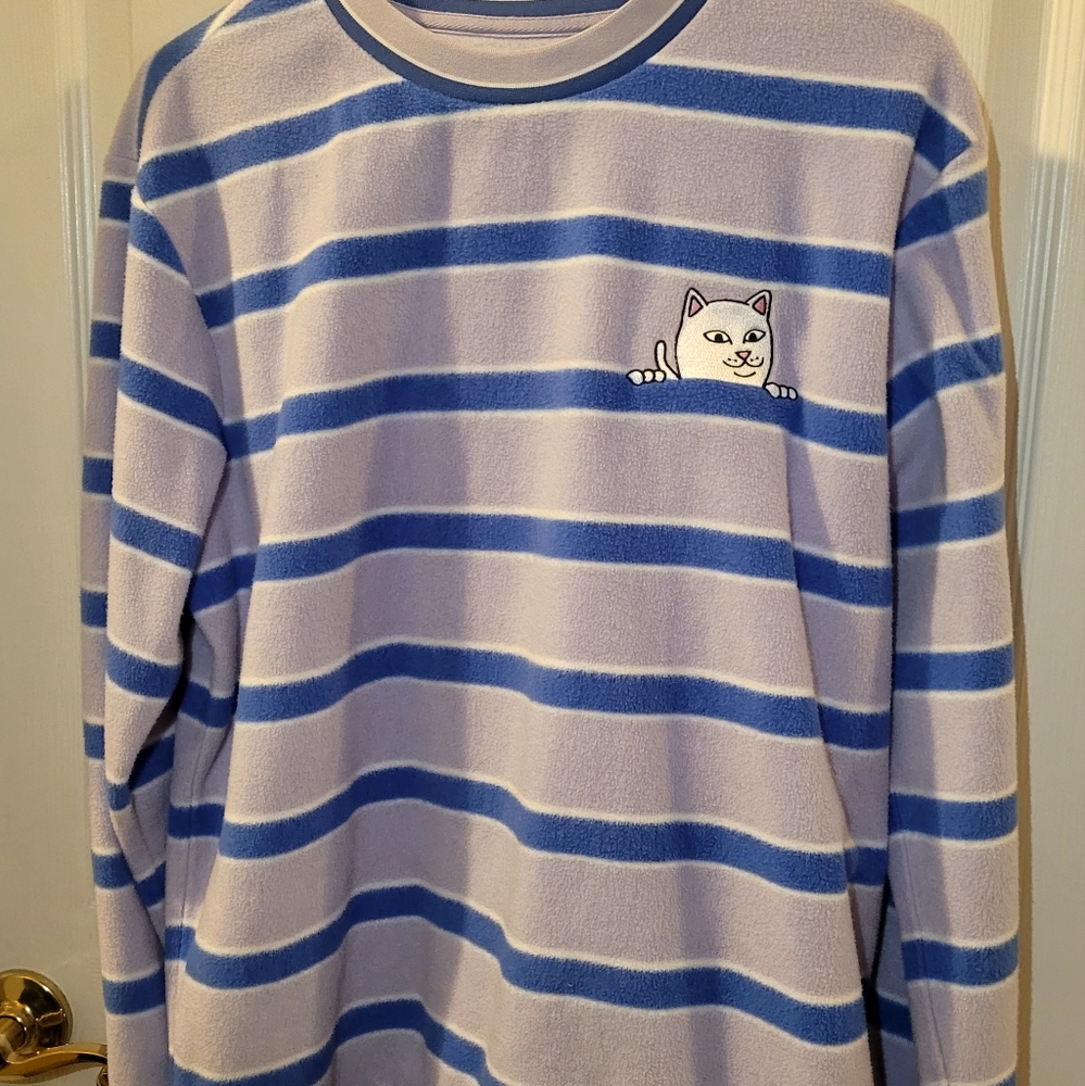 RIPNDIP sweatshirt blue off-color pink.